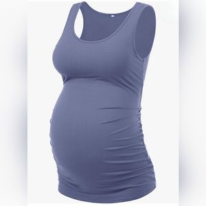 Womens Maternity Side Ruched Tank Top